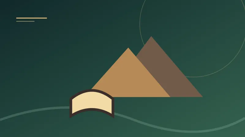 Odprta knjiga ob geometrijskih piramidah