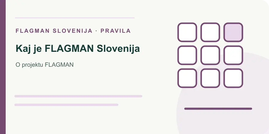 Ilustracija: kaj je flagman slovenija za O projektu FLAGMAN