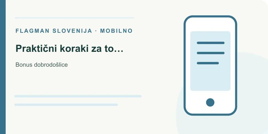 Ilustracija: praktični koraki za to temo za Bonus dobrodošlice