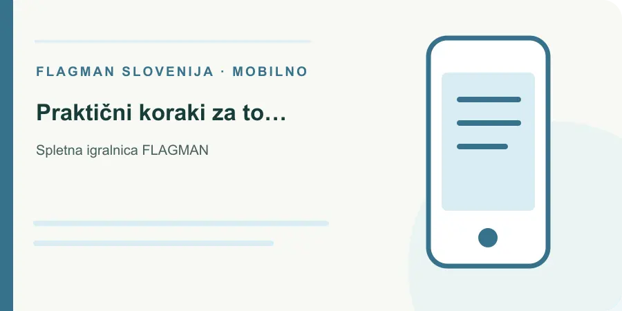 Ilustracija: praktični koraki za to temo za Spletna igralnica FLAGMAN