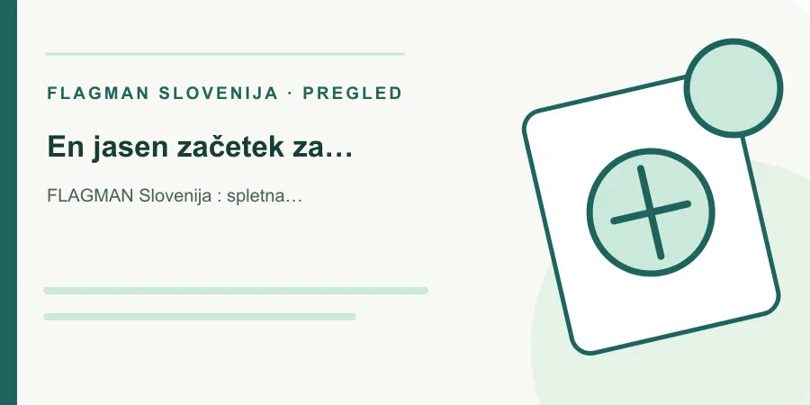 Ilustracija: en jasen začetek za spletno igralnico za FLAGMAN Slovenija : spletna igralnica in vodniki po igrah