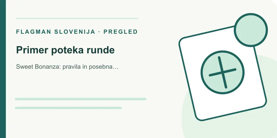 Ilustracija: primer poteka runde za Sweet Bonanza: pravila in posebna funkcija