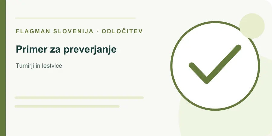 Ilustracija: primer za preverjanje za Turnirji in lestvice