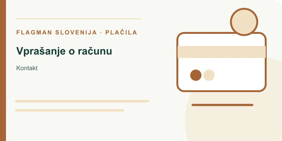 Ilustracija: vprašanje o računu za Kontakt