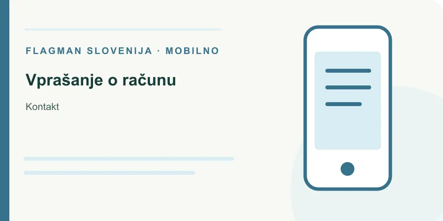 Ilustracija: vprašanje o računu za Kontakt