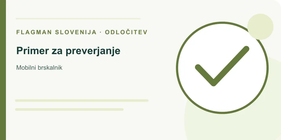 Ilustracija: primer za preverjanje za Mobilni brskalnik