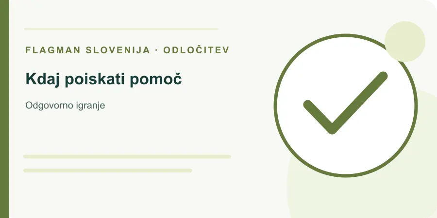 Ilustracija: kdaj poiskati pomoč za Odgovorno igranje