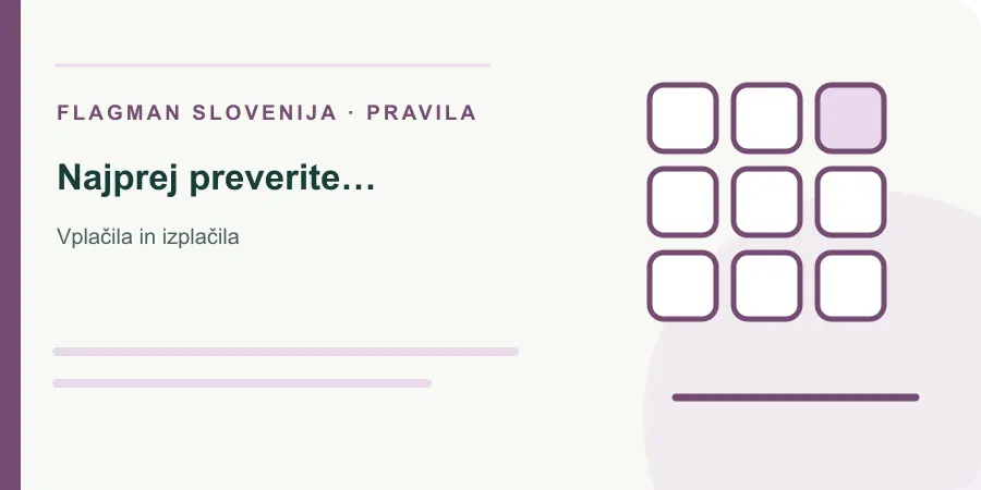 Ilustracija: najprej preverite blagajno za Vplačila in izplačila