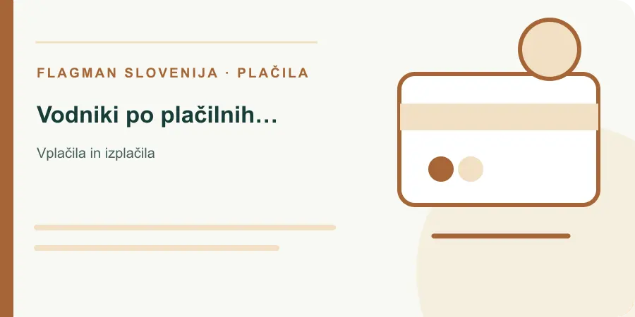 Ilustracija: vodniki po plačilnih poteh za Vplačila in izplačila