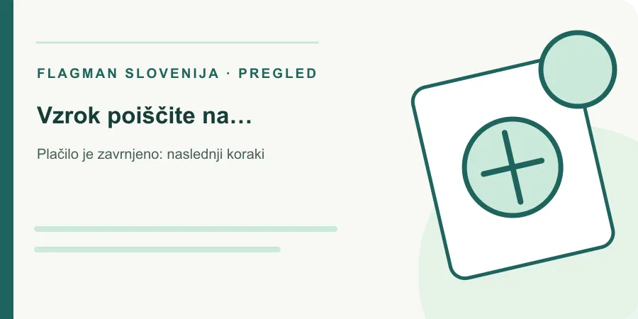 Ilustracija: vzrok poiščite na strani, kjer se je postopek ustavil za Plačilo je zavrnjeno: naslednji koraki
