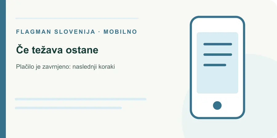 Ilustracija: če težava ostane za Plačilo je zavrnjeno: naslednji koraki
