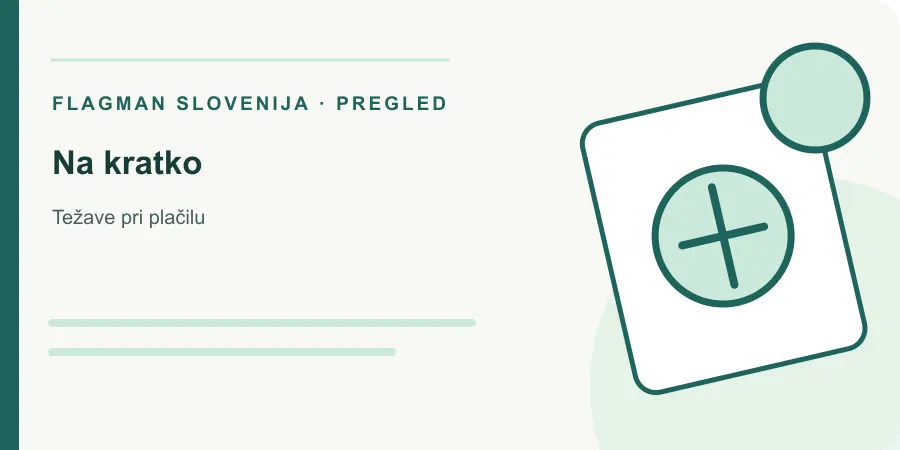 Ilustracija: na kratko za Težave pri plačilu