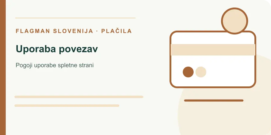 Ilustracija: uporaba povezav za Pogoji uporabe spletne strani