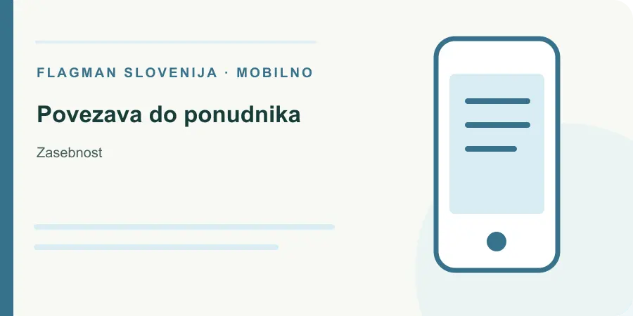 Ilustracija: povezava do ponudnika za Zasebnost